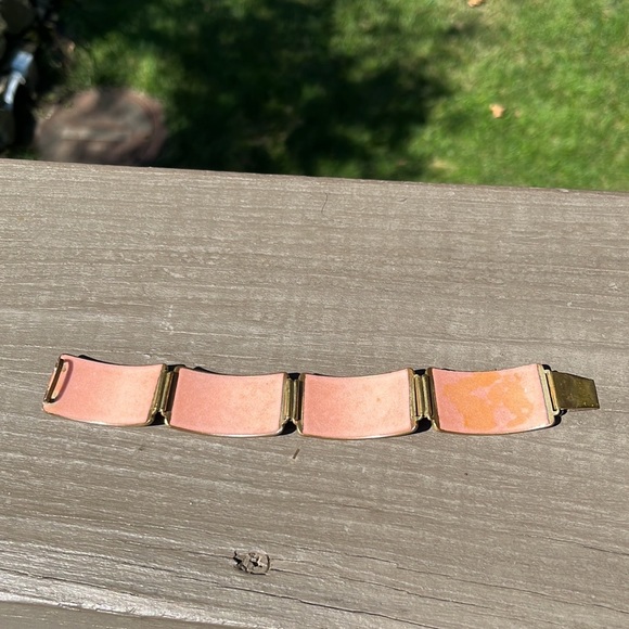 SIGNED ALBERT GUSTAV BUNGE ENAMEL CLOISONNÉ CUFF BRACELET - Picture 10 of 10